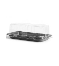 Bandeja Isopor Preta C Tampa Plástica Alta Fibraform FF06 C 100 Unidades 3